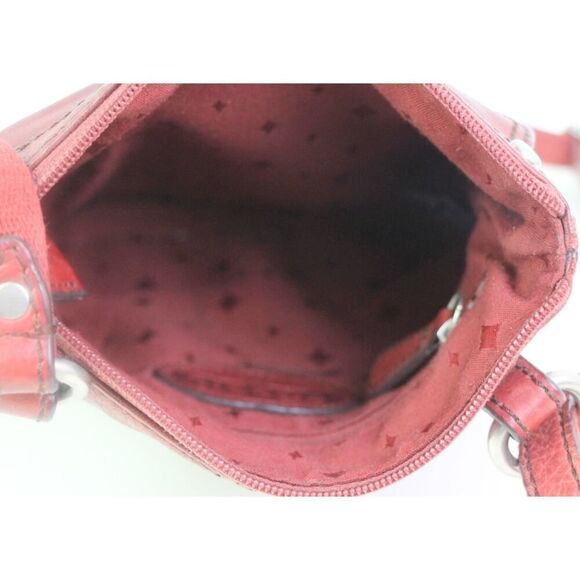 Fossil LLV DARK RED GENUINE LEATHER ZIP TOP X-BODY SHOULDER BAG HANDBAG PURSE - Picture 14 of 16